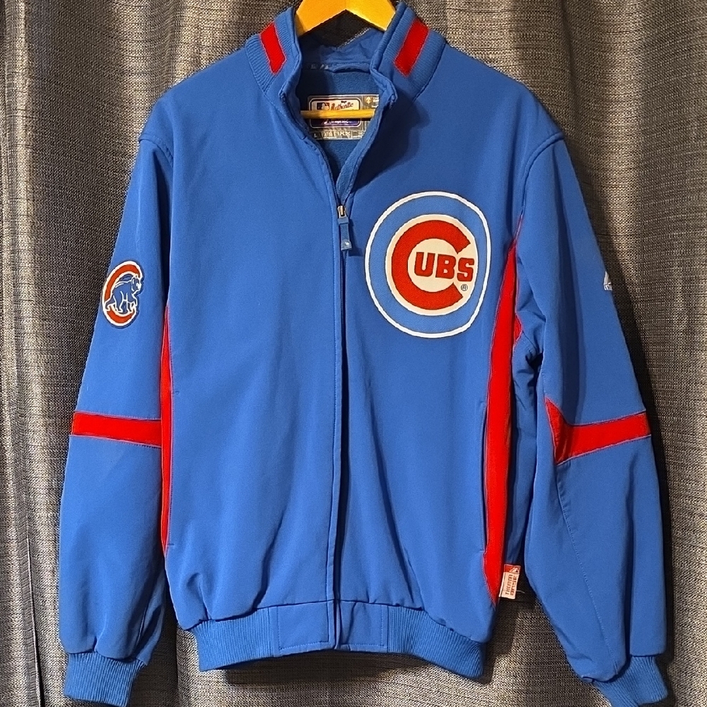 Majestic Chicago Cubs Therma Base Fleece-Lined Full-Zip Jacket. 